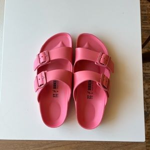 Birkenstock Arizona Essentials Hot Pink Slide Sandal
